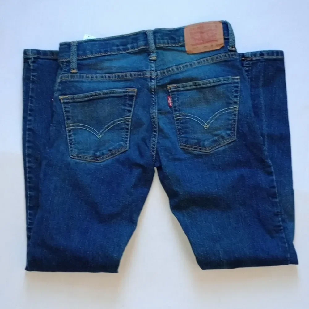 Kids Size 12 Levi's Classic 511 Slim Boys Straight Leg Blue Jeans Medium Wash